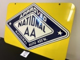 1962 APPROVED NATIONAL AA Auto Association double sided hanging sign