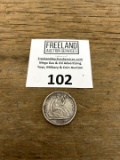 1860 Seated Liberty SILVER Half Dollar 