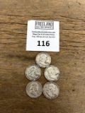 FOUR Franklin Silver Half Dollar Coins 1952 and others