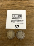 Pair of 1912 Barber SILVER Half Dollars