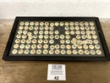 WWII era framed group of country flag pins