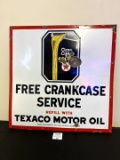 Free Crankcase Service TEXACO MOTOR OIL Porcelain 30
