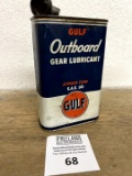 Gulf OUTBOARD Gear Lubricant unusual oil can