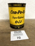 Cen-Pe-Co. Super refined Oil 1 quart motor oil can