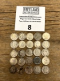TWENTY FIVE Roosevelt SILVER Dimes 1940s/50s/60s