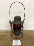 Antique RED GLOBE RailRoad Lantern