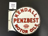 Kendall PENZBEST Motor Oils 1930s porcelain flange