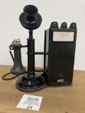 Gray Pay Station Number 20 for Shelf Mount with Northern Electric 20AL Candlestick Telephone