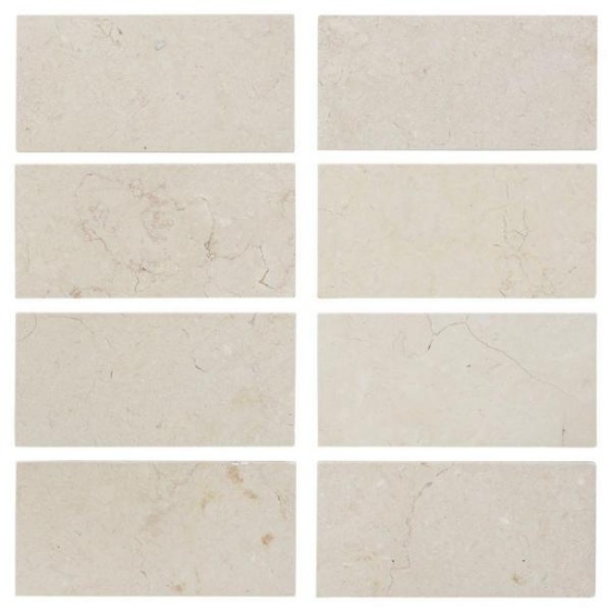 Jeffrey Court - Creama 3 in. x 6 in. Honed Marble Floor/Wall Tile (8-Pack).