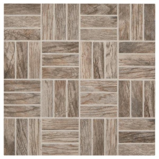 Marazzi - Montagna Rustic Bay 12 in. x 12 in. x 6.35 mm Ceramic Lattice Mosaic Floor and Wall Tile.