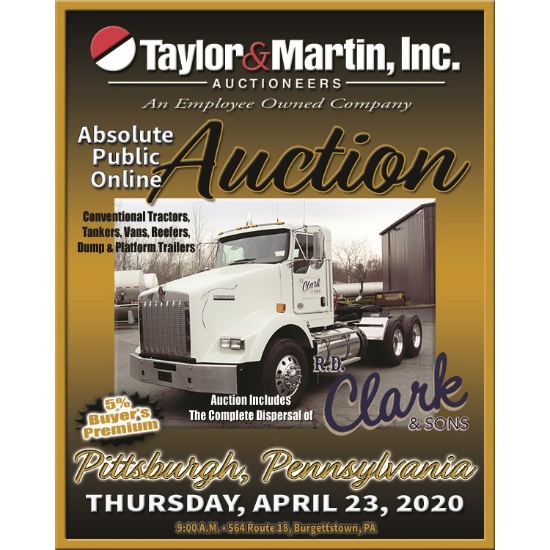 Taylor and Martin Auctioneers Auction Catalog Burgettstown