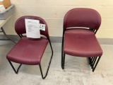7 Plastic Red chairs