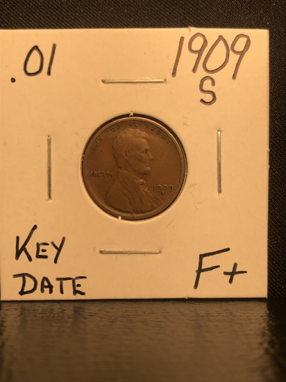 1909-S - Lincoln Cent - F+