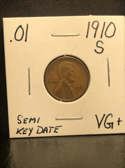 1910-s lincoln cent VG+
