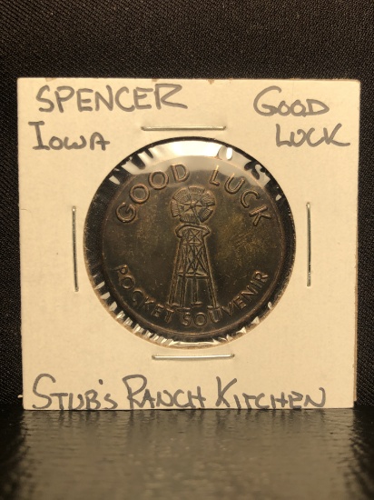 Spencer, Iowa - Stub's Ranch Kitchen - goodluck token