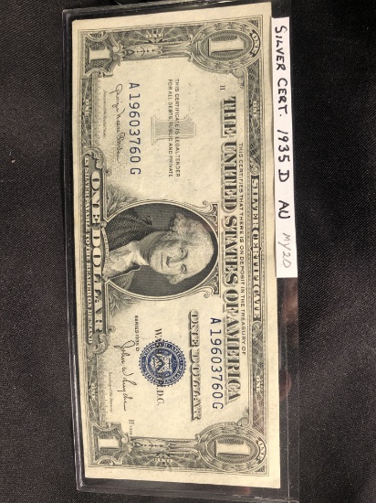 1935-D 1$ Silver Certificate - Blue