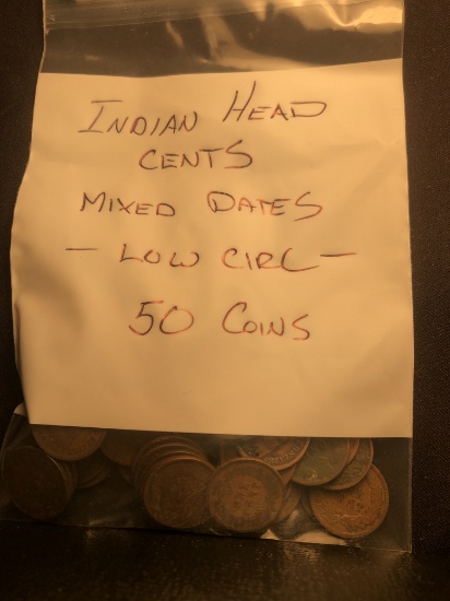 50 Mix date Indian Head Cent