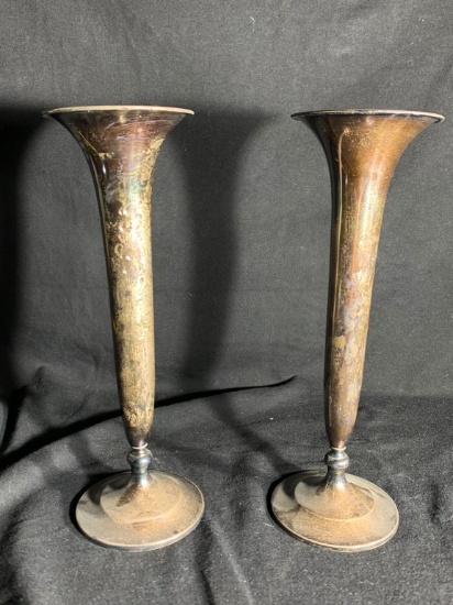 (2) Skirk and Sons co. Sterling silver candle holders