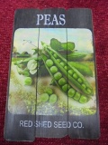 Wooden Peas Sign