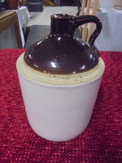 1gal Brown Over White Crock Jug