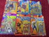 6 X-Men Action Figures on Cards