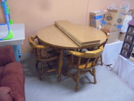 Table and 4 Chairs with 2 leaves