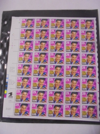 Full Sheet of Elvis Stamps
