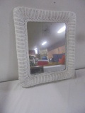White Wicker Mirror