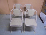 Set of 4 Padded Folding Chairs