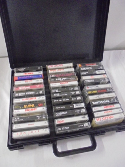 (36) 80's Rock Cassettes in Case