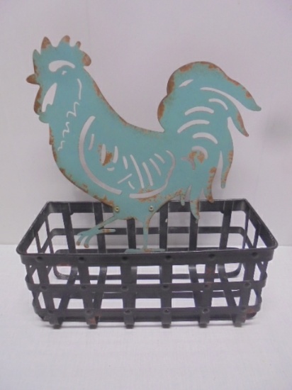 Rooster Metal Basket