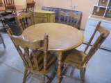 Table and 4 Chairs w/ 2 Leaves
