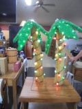 Pair of Lighted Palm Trees