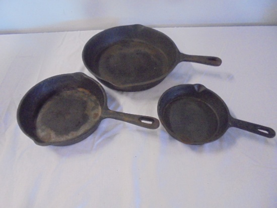 3 Cast Iron Skillets