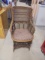 Antique Wood and Wicker Rocker