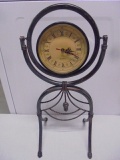 Metal Art Table Clock