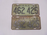 Pair of 1935 License Plates