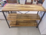 3 High Barn Wood and Iron Shelf