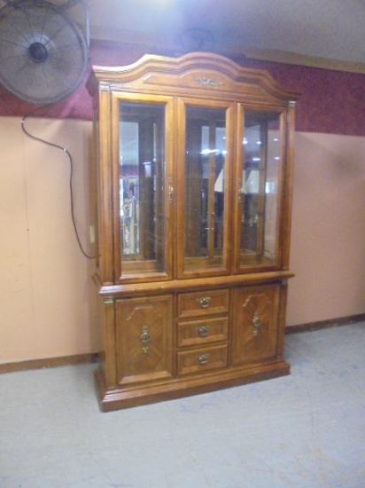 1 Piece China Cabinet w/ Glass Shelves