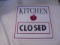 Kitchen Open/Closed Metal Sign