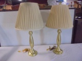 Pair of Brass Lamps