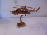 Solid Mahogany Attack Helicopter