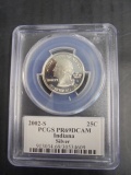 PCGS PR69DCAM Indiana Silver Quarter