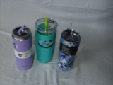 Set of 3 strawed Drinking Tumblers