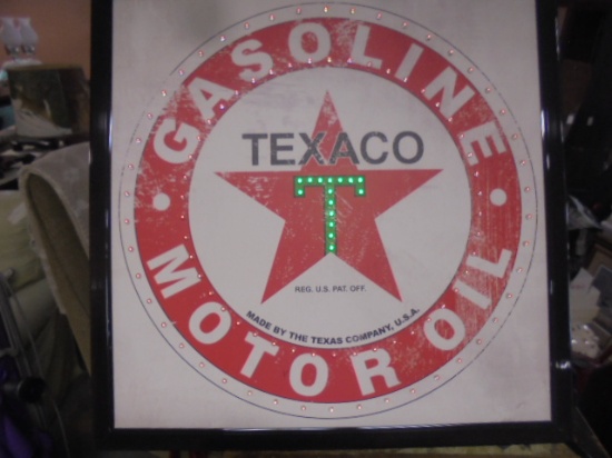 Lighted Texaco Gasoline/Motor Oill Sign