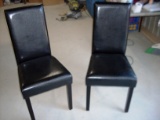 Pair of Black High back chairs