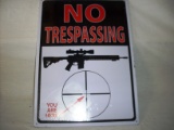 No Tresspassing sign