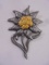 WWII german Edelweiss Cap Badge