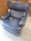 Dark Blue Leather Recliner