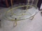 Brass Coffee Table w/Glass Top